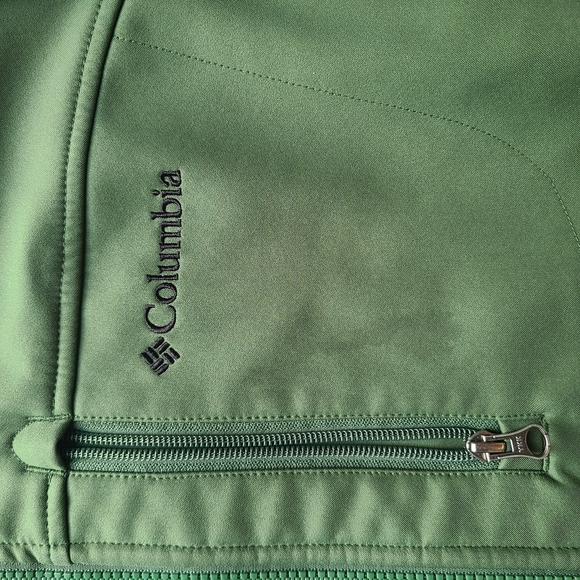 Columbia Omni-Shield Green Softshell Jacket Men’s Medium Outdoor Hiking Wind - Picture 8 of 11